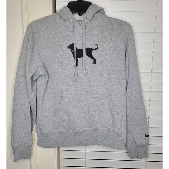 The Black Dog Tops - The Black Dog Gray Pullover Hoodie XS Oversized Classic Preppy Prep school